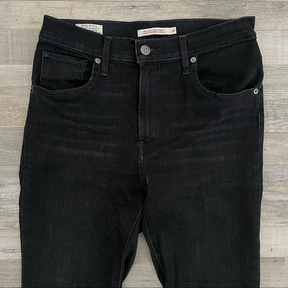 Levi’s Mile High Super Skinny in Washed Black - Picture 6 of 11